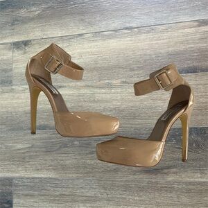 Steve Madden Patent Nude Leather Stiletto Heels